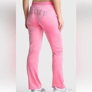 Juicy Couture Pants OG Bling Velour Pink Rhinestone Tracksuit Size Large Sexy